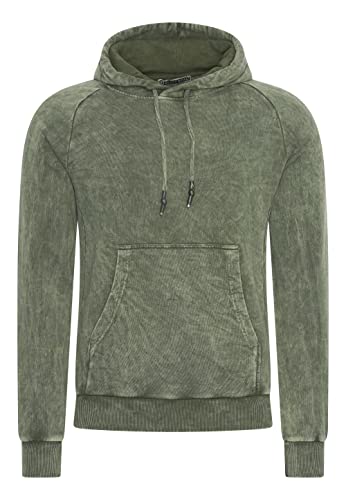 Rusty Neal Herren Streetwear Kapuzenpullover Verwaschen Sweatshirt mit Kapuze Used-Look 160, Größe S-6XL:XL, Farbe:Khaki Rusty Neal Herren Streetwear Kapuzenpullover Verwaschen Sweatshirt mit Kapuze Used-Look 160, Größe S-6XL:XL, Farbe:Khaki von Rusty Neal