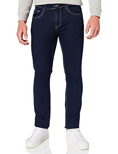 Rusty Neal Jeanshose Herren Jeans Slim Fit Stretch Streetwear Basics Jeans-Hose Stone-Washed Business-Freizeit 224, Farbe:Dark Blue - 2, Größe Jeans L32 + L34:34/34 von Rusty Neal