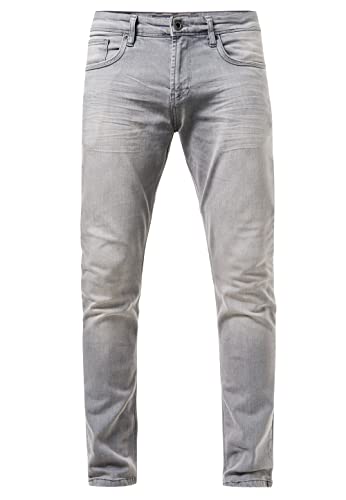 Rusty Neal Jeanshose Herren Jeans Slim Fit Stretch Streetwear Basics Jeans-Hose Stone-Washed Business-Freizeit 224, Farbe:Light Grey - 3, Größe Jeans:29W / 32L von Rusty Neal