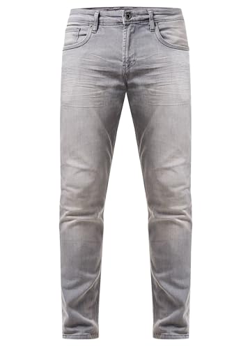 Rusty Neal Jeanshose Herren Jeans Slim Fit Stretch Streetwear Basics Jeans-Hose Stone-Washed Business-Freizeit 224, Farbe:Light Grey - 3, Größe:40W / 34L von Rusty Neal