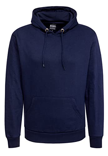 Rusty Neal Kapuzenpullover Herren Sweatshirt mit Kapuze Basic Regular Fit Stretch Baumwoll Pullover Hoodie Sweater 161, Größe S-6XL:L, Farbe:Blau von Rusty Neal