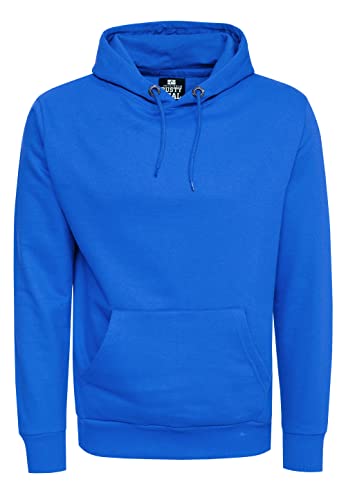 Rusty Neal Kapuzenpullover Herren Sweatshirt mit Kapuze Basic Regular Fit Stretch Baumwoll Pullover Hoodie Sweater 161, Größe S-6XL:L, Farbe:Sax von Rusty Neal