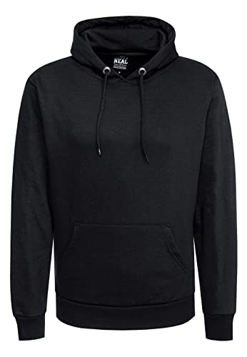 Rusty Neal Kapuzenpullover Herren Sweatshirt mit Kapuze Basic Regular Fit Stretch Baumwoll Pullover Hoodie Sweater 161, Größe S-6XL:L, Farbe:Schwarz von Rusty Neal