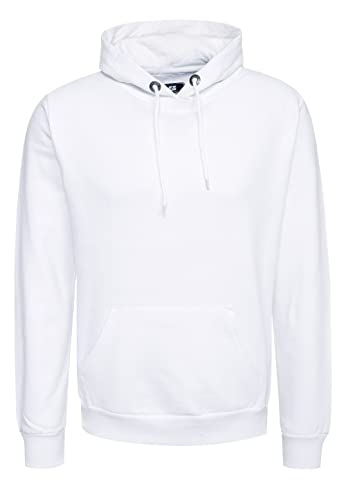 Rusty Neal Kapuzenpullover Herren Sweatshirt mit Kapuze Basic Regular Fit Stretch Baumwoll Pullover Hoodie Sweater 161, Größe S-6XL:L, Farbe:Weiß Rusty Neal Kapuzenpullover Herren Sweatshirt mit Kapuze Basic Regular Fit Stretch Baumwoll Pullover Hoodie Sweater 161, Größe S-6XL:L, Farbe:Weiß von Rusty Neal