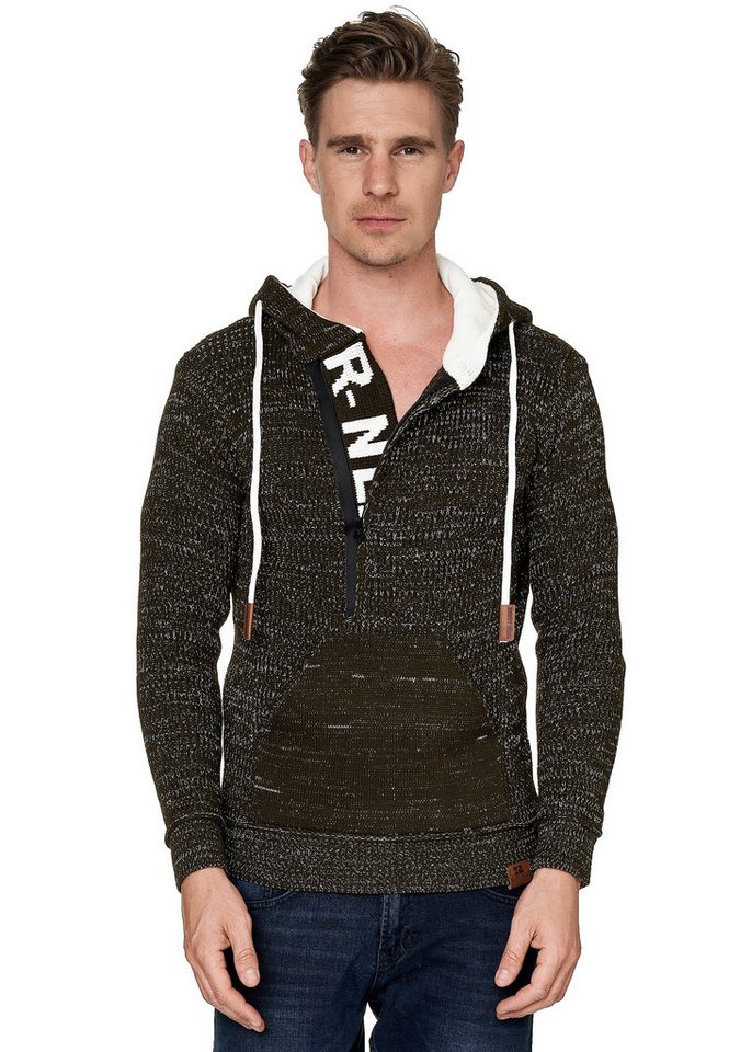 Rusty Neal Kapuzensweatshirt mit stylischem Ausschnitt von Rusty Neal