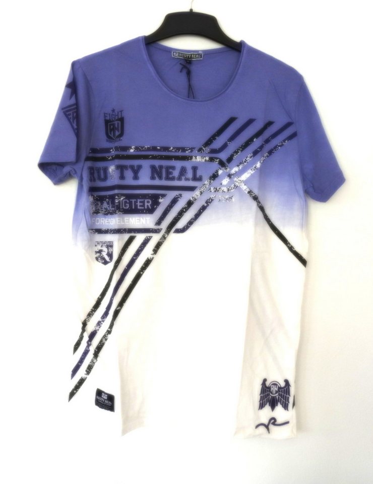 Rusty Neal Kurzarmshirt R-15249 Lila von Rusty Neal