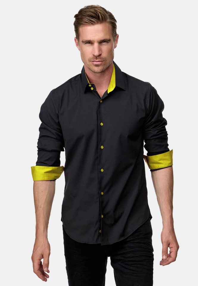 Rusty Neal Langarmhemd Langarm im Slim-Fit geschnitten von Rusty Neal