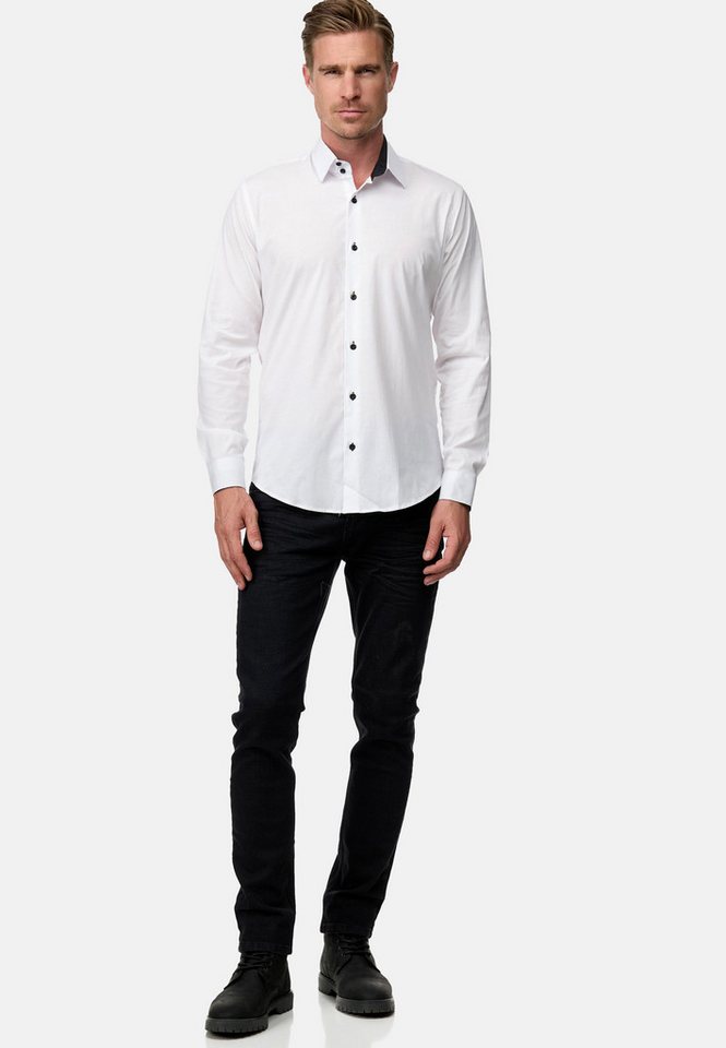 Rusty Neal Langarmhemd Langarm im Slim-Fit geschnitten von Rusty Neal