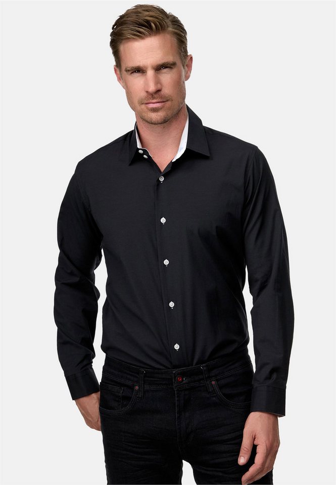 Rusty Neal Langarmhemd Langarm im Slim-Fit geschnitten von Rusty Neal