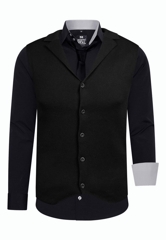 Rusty Neal Langarmhemd bestehend aus Hemd, Weste und Krawatte von Rusty Neal