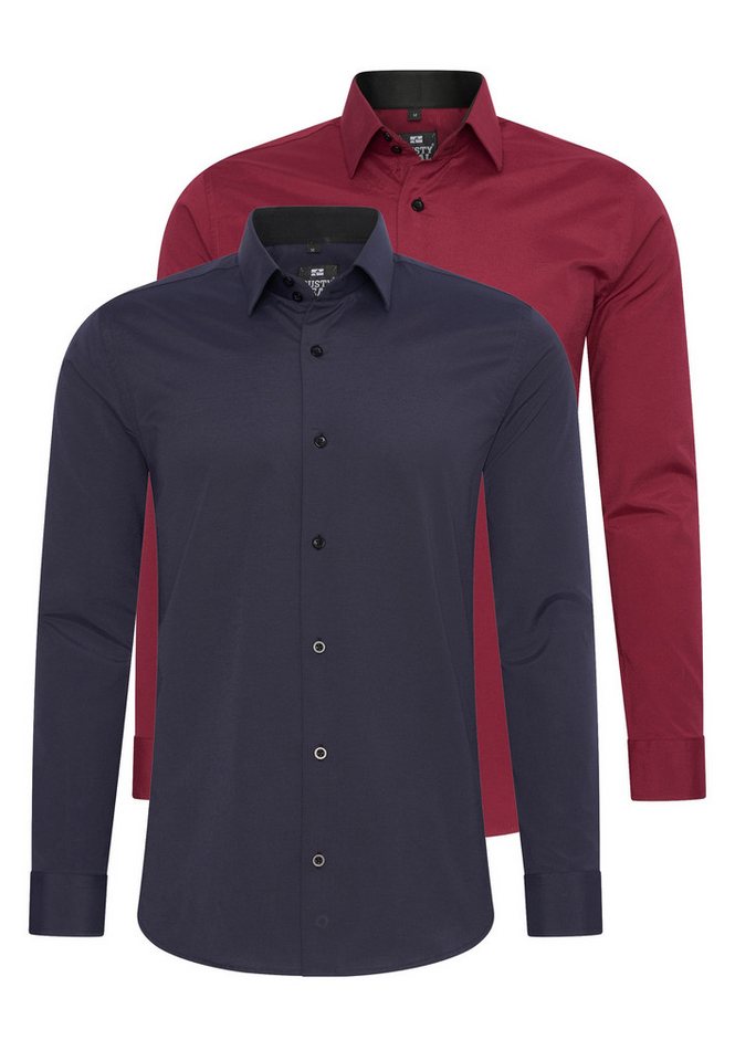 Rusty Neal Langarmhemd im Slim-Fit geschnitten von Rusty Neal