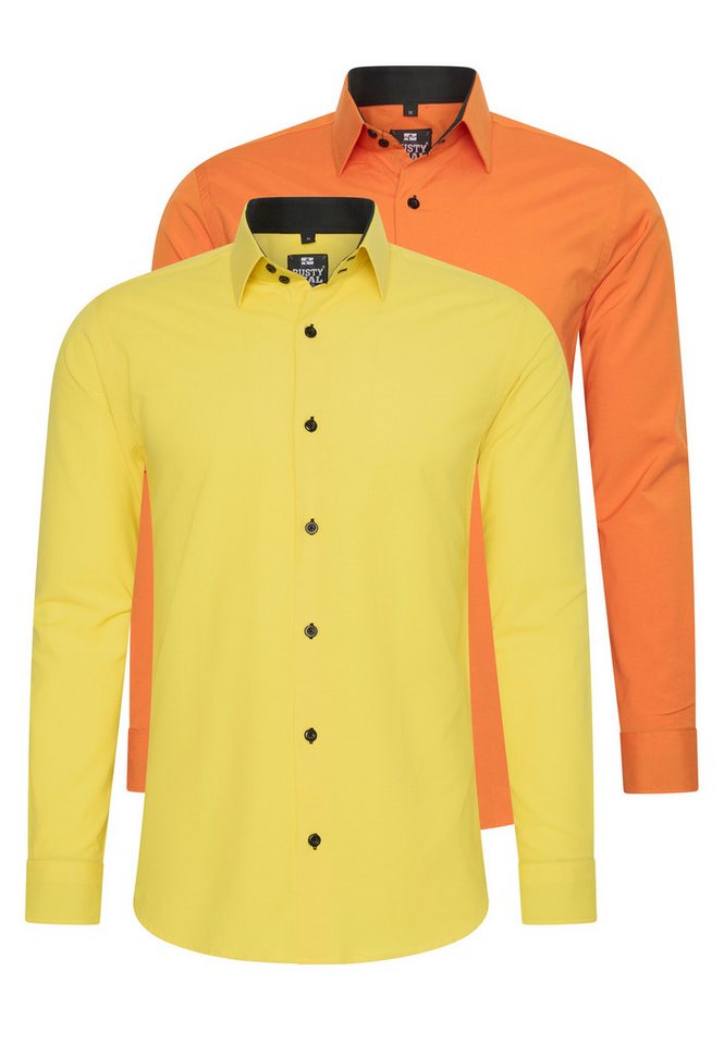 Rusty Neal Langarmhemd im Slim-Fit geschnitten von Rusty Neal
