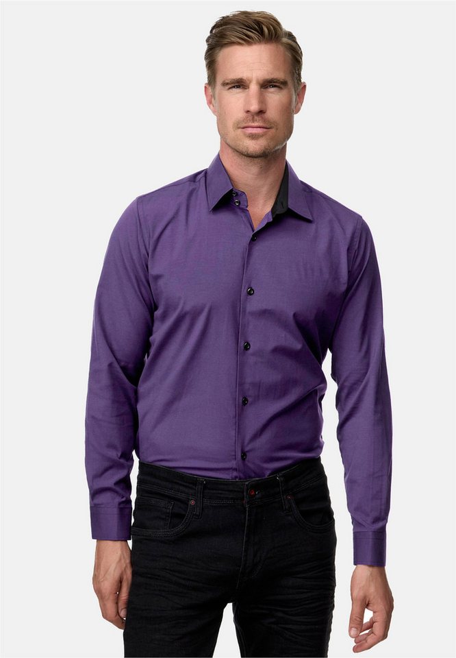 Rusty Neal Langarmhemd Langarm im Slim-Fit geschnitten von Rusty Neal