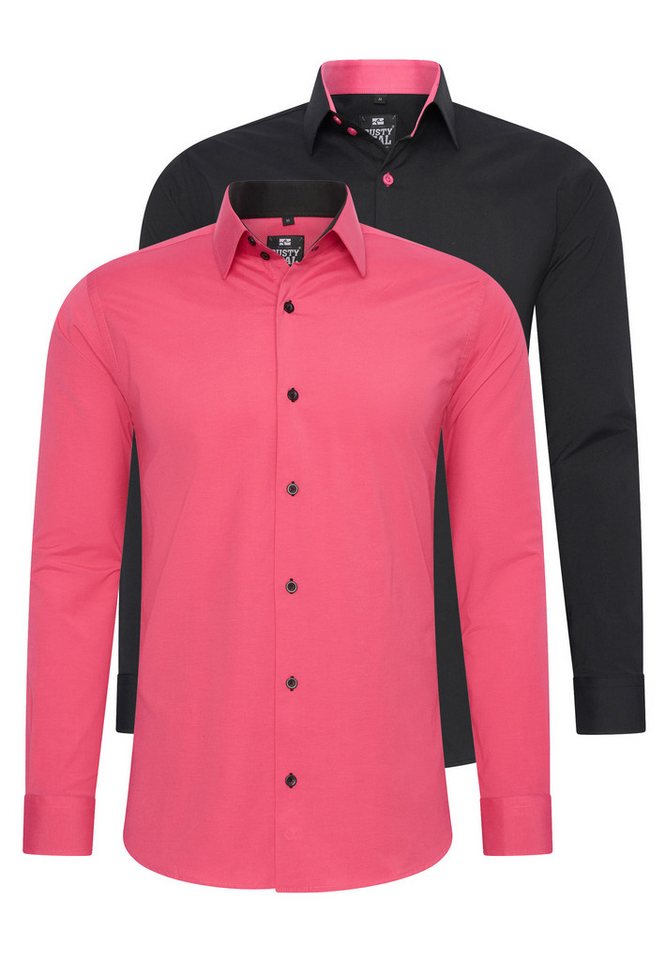 Rusty Neal Langarmhemd im Slim-Fit geschnitten von Rusty Neal