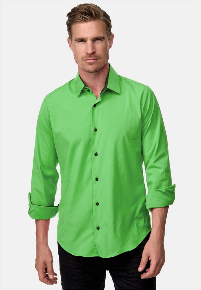 Rusty Neal Langarmhemd Langarm im Slim-Fit geschnitten von Rusty Neal