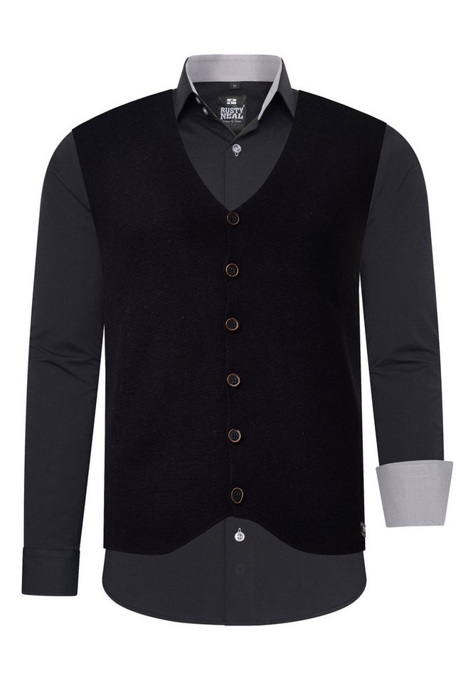 Rusty Neal Langarmhemd mit Weste von Rusty Neal