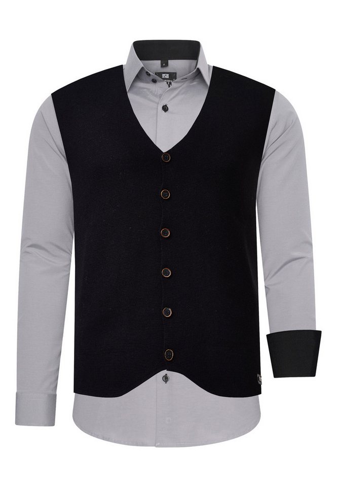 Rusty Neal Langarmhemd mit Weste von Rusty Neal