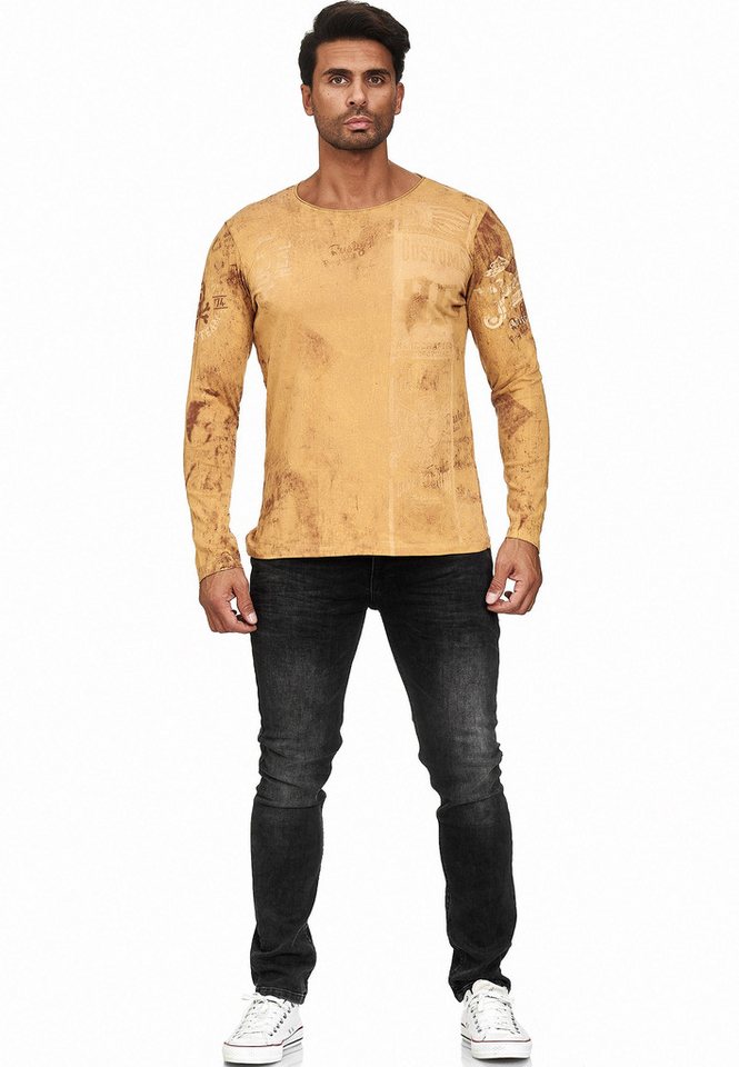 Rusty Neal Langarmshirt mit coolem Print von Rusty Neal