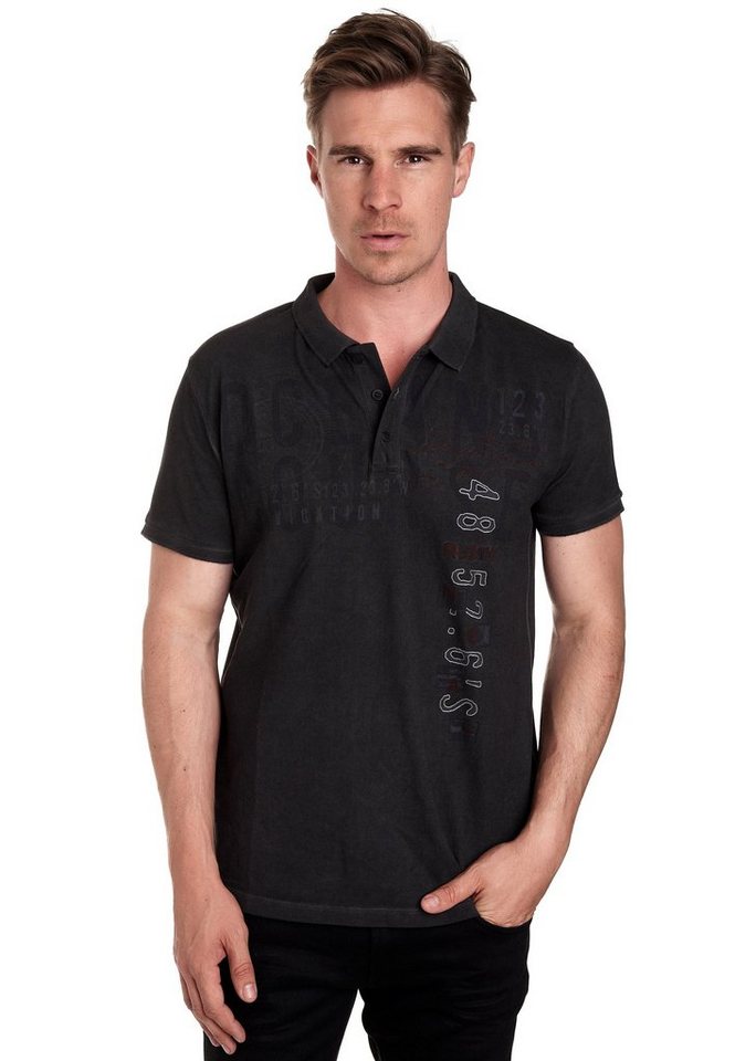 Rusty Neal Poloshirt mit auffälligem Print von Rusty Neal