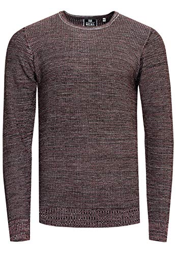 Rusty Neal - Pullover Herren Antiquitäten Kragen Rund Pullover Winter Stricken Mesh Heiß Einfach Chandaille, Idee Geschenke Noel, Valentinstag 13372 - Brown, XL von Rusty Neal