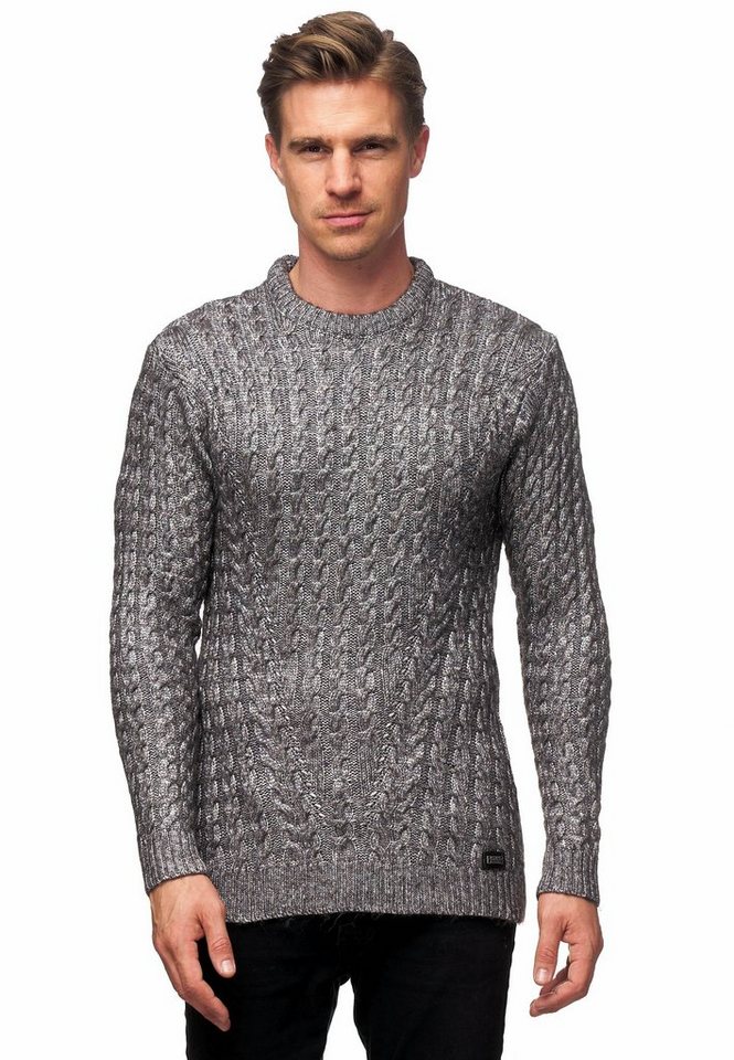 Rusty Neal Strickpullover mit trendigem Zopfmuster von Rusty Neal