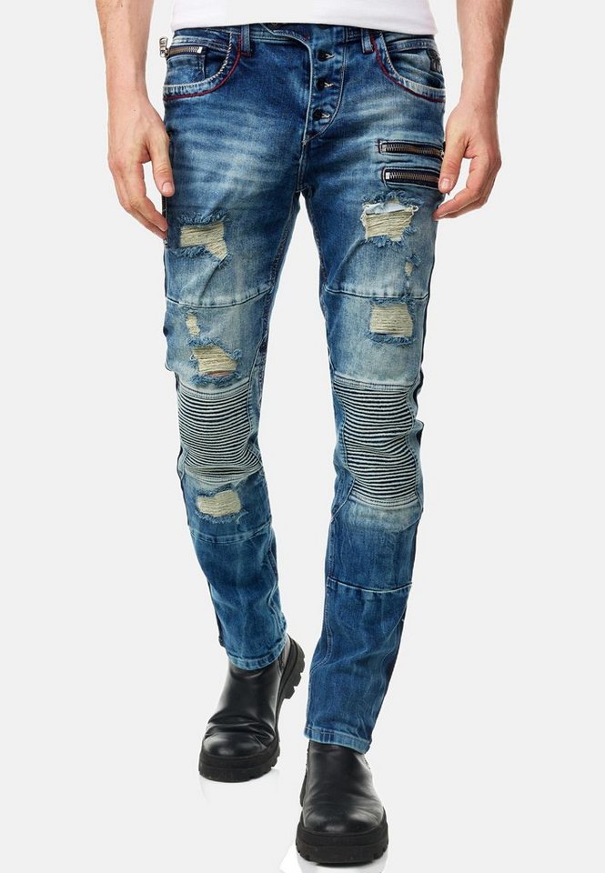 Rusty Neal Slim-fit-Jeans MISATO im modischen Used-Look von Rusty Neal