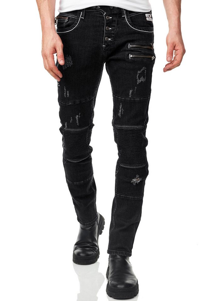 Rusty Neal Slim-fit-Jeans MISATO im modischen Used-Look von Rusty Neal