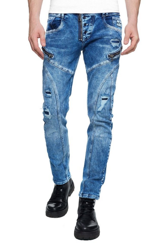 Rusty Neal Straight-Jeans MORI mit trendigen Zierelementen von Rusty Neal