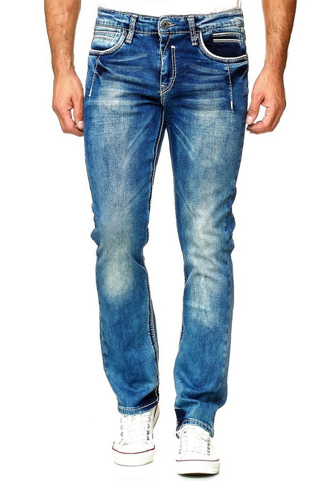 Rusty Neal Straight-Jeans NEW YORK 29 im modernen Used-Look von Rusty Neal