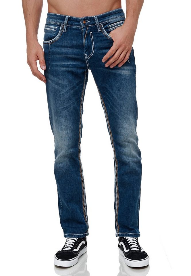 Rusty Neal Straight-Jeans NEW YORK 49 mit trendigen Ziernähten von Rusty Neal