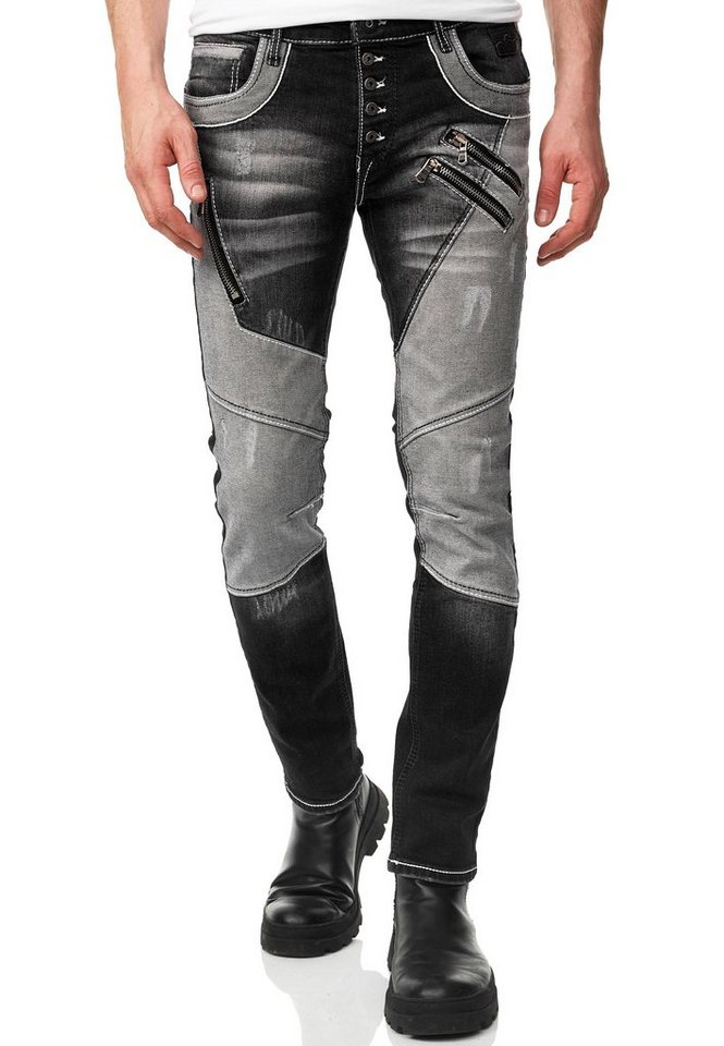 Rusty Neal Straight-Jeans URUMA mit trendigen Zierelementen von Rusty Neal