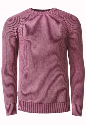 Rusty Neal Streetwear Strick Used Pullover Knitwear Rundhals Slim Fit Grobstrickpullover 410, Farbe:Rose, Größe S-3XL:L von Rusty Neal