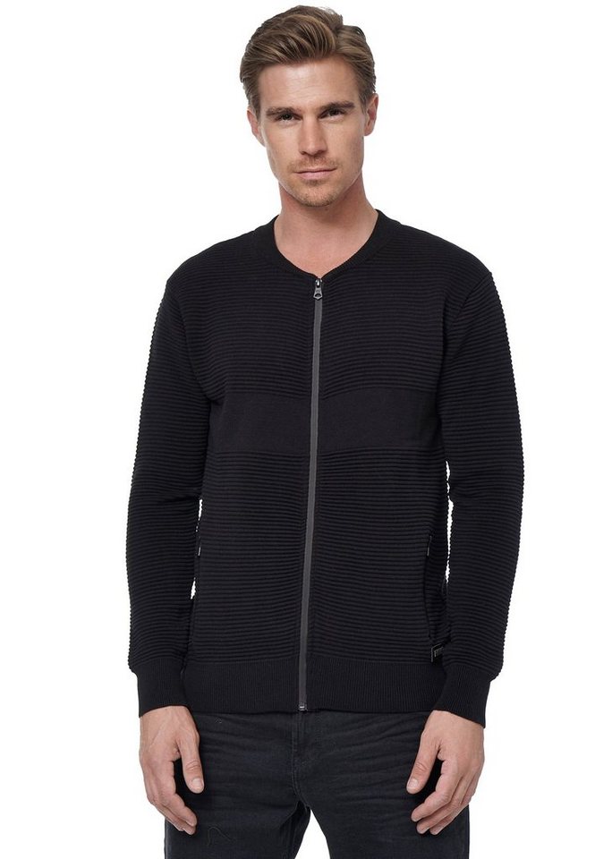Rusty Neal Strickjacke im trendigen Ripp-Design von Rusty Neal