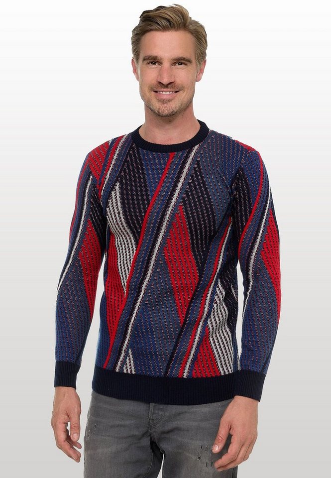 Rusty Neal Strickpullover im Colorblock-Design von Rusty Neal