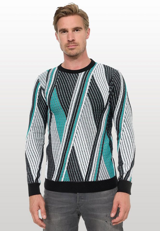 Rusty Neal Strickpullover im Colorblock-Design von Rusty Neal