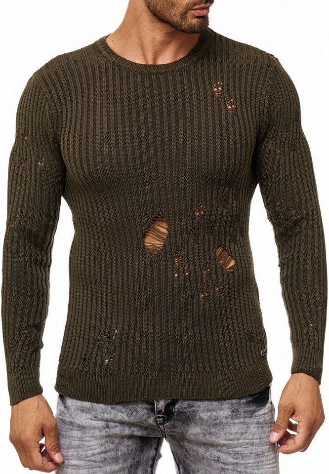 Rusty Neal Strickpullover im lässigen Used-Look von Rusty Neal