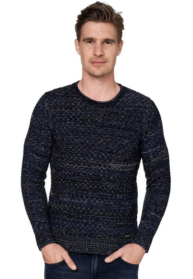 Rusty Neal Strickpullover im melierten Design von Rusty Neal
