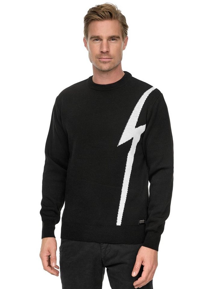Rusty Neal Strickpullover mit Blitz-Design von Rusty Neal