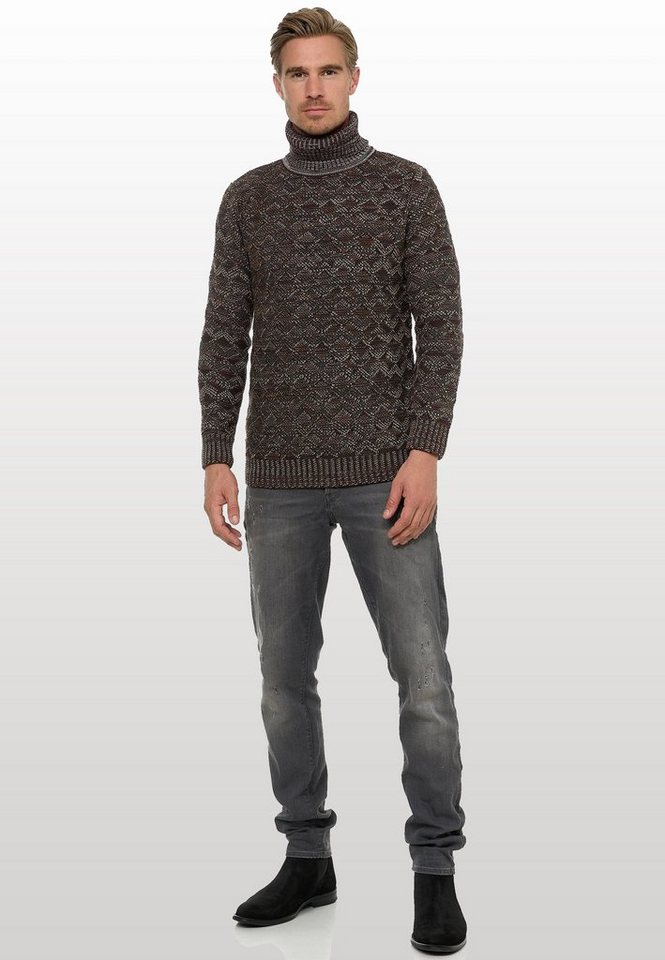 Rusty Neal Strickpullover mit angesagtem Karo-Design von Rusty Neal