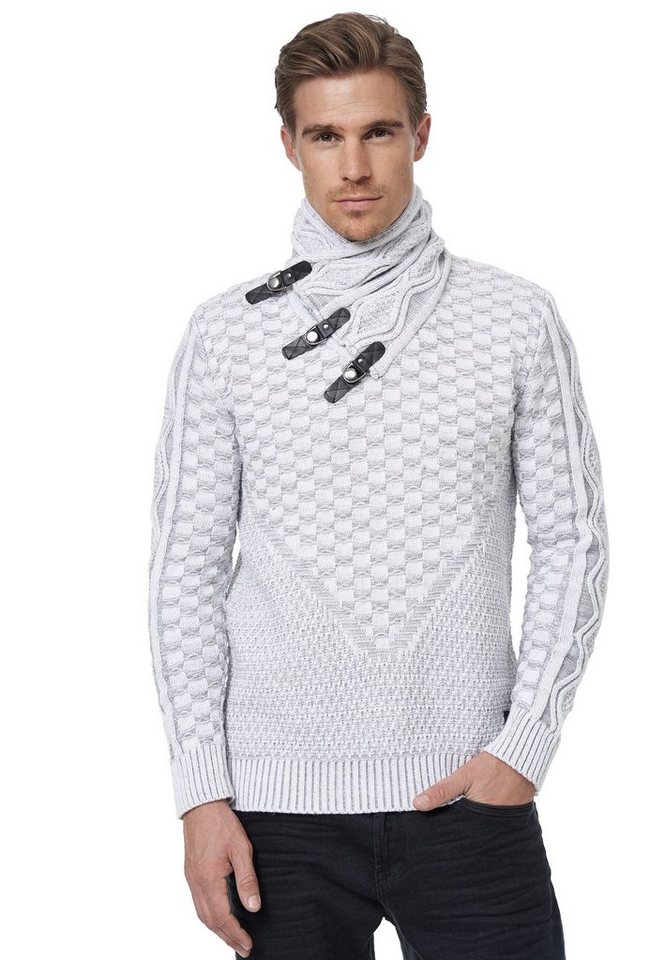 Rusty Neal Strickpullover mit extravagantem Schalkragen von Rusty Neal