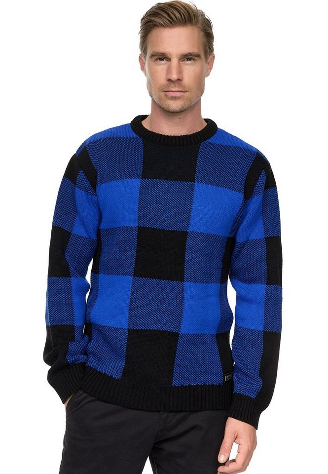 Rusty Neal Strickpullover mit karierter Musterung von Rusty Neal