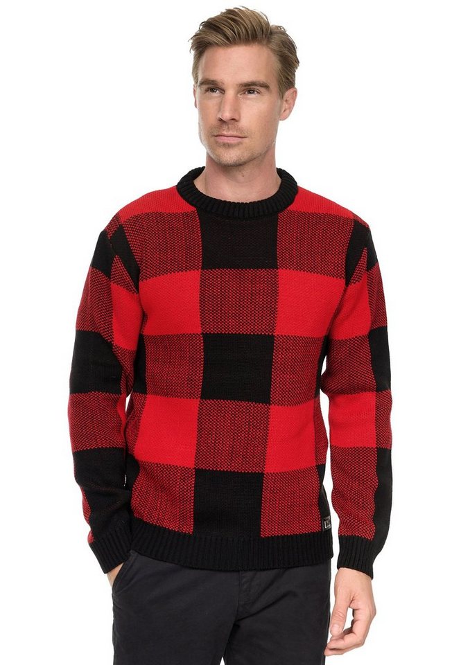 Rusty Neal Strickpullover mit karierter Musterung von Rusty Neal