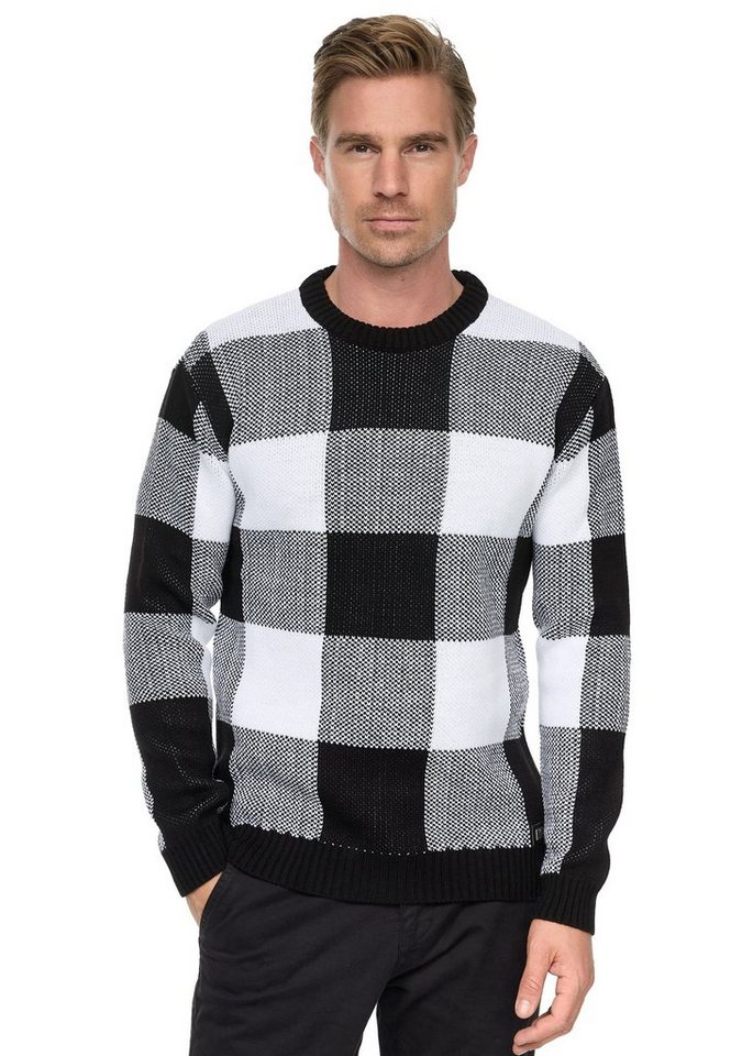 Rusty Neal Strickpullover mit karierter Musterung von Rusty Neal