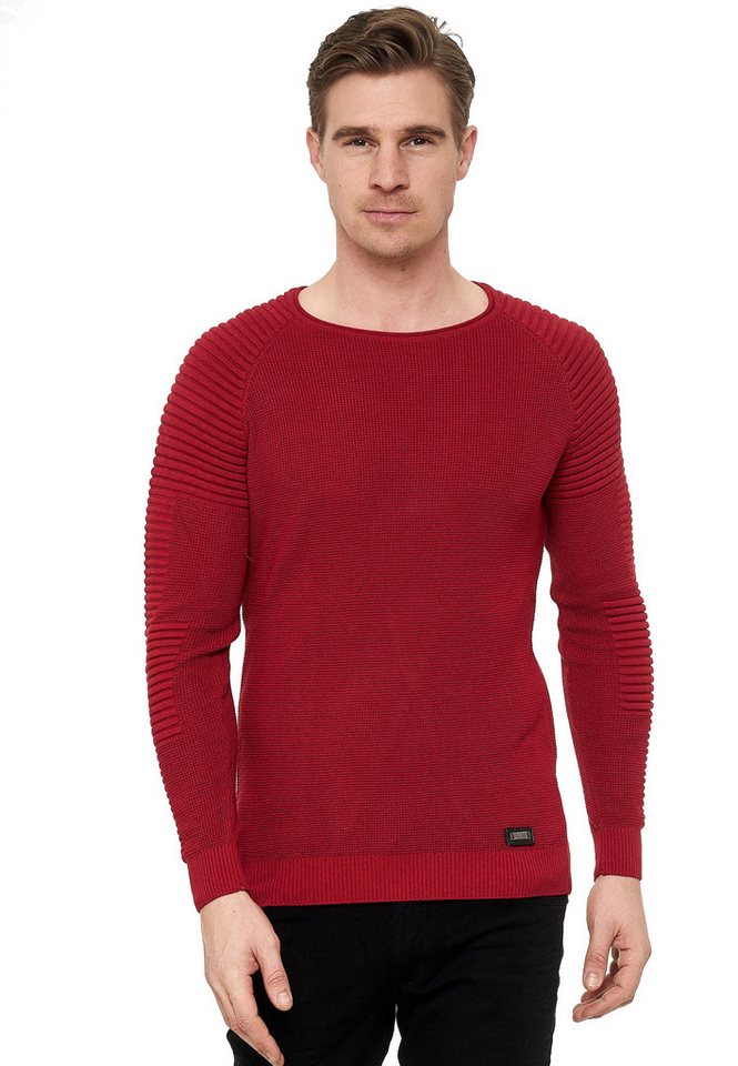 Rusty Neal Strickpullover mit modernem Rundhalsausschnitt von Rusty Neal