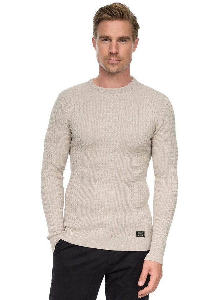 Rusty Neal Strickpullover mit modernem Strickmuster von Rusty Neal