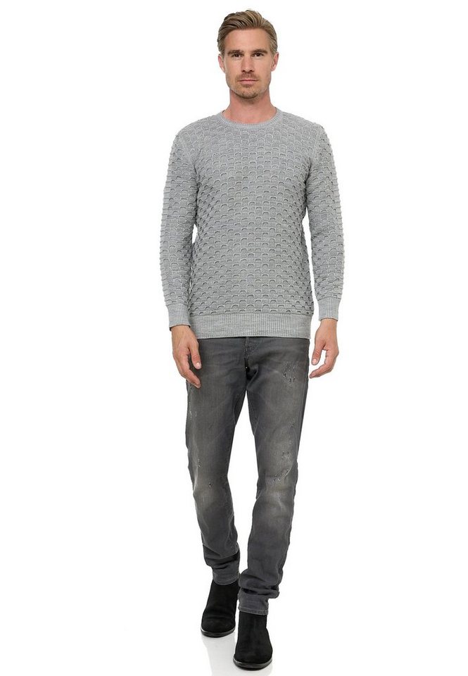 Rusty Neal Strickpullover mit modernem Strickmuster von Rusty Neal