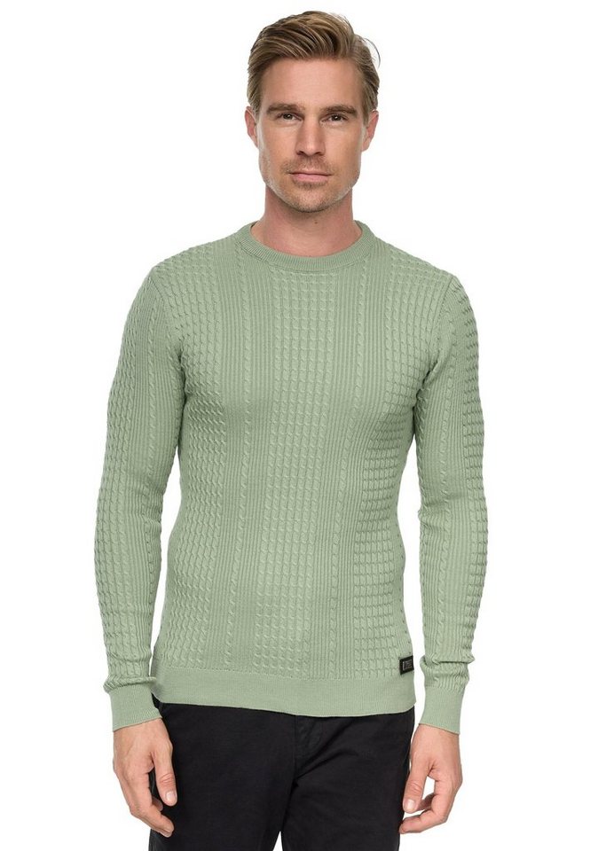 Rusty Neal Strickpullover mit modernem Strickmuster von Rusty Neal