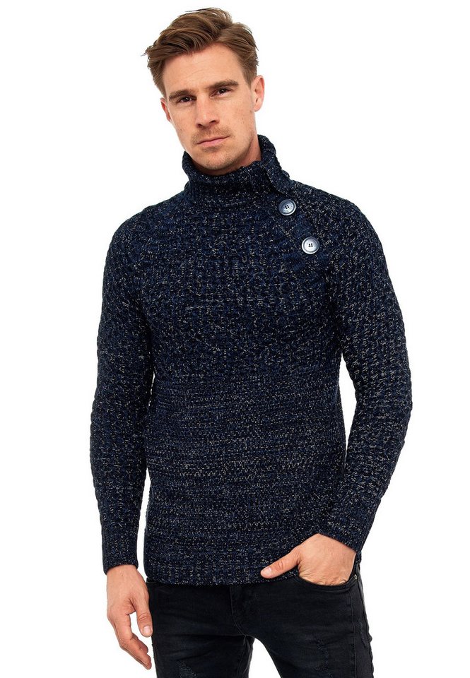 Rusty Neal Strickpullover mit modischen Zierknöpfen von Rusty Neal