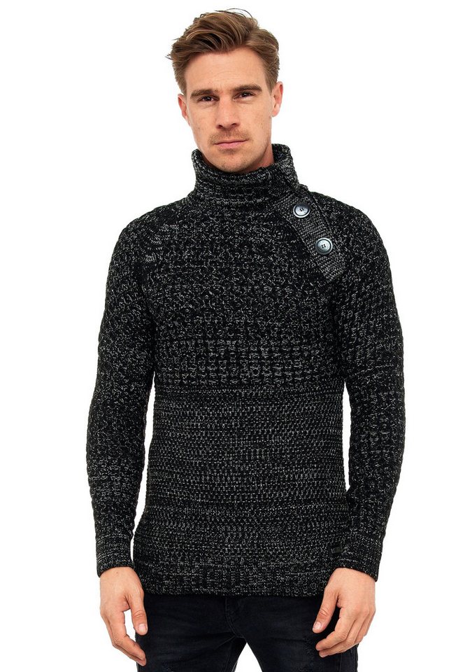 Rusty Neal Strickpullover mit modischen Zierknöpfen von Rusty Neal