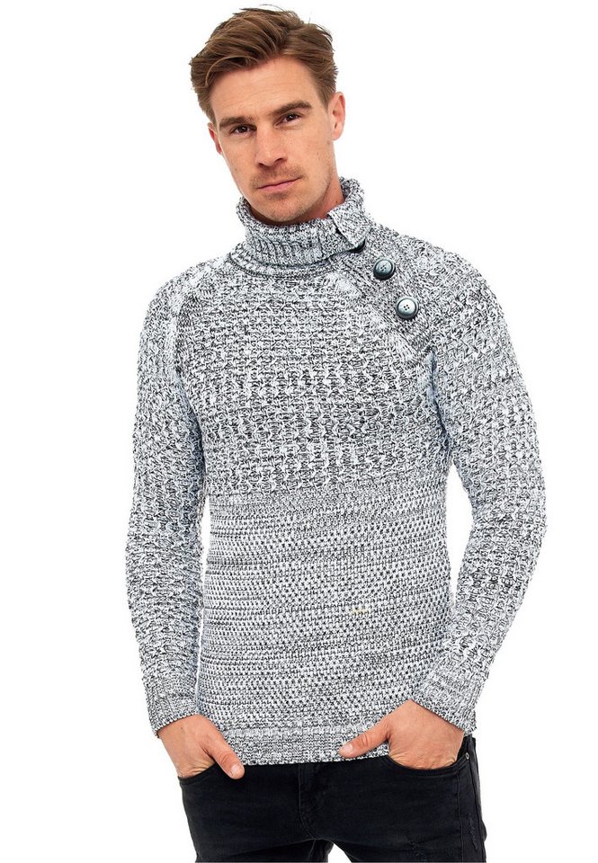 Rusty Neal Strickpullover mit modischen Zierknöpfen Rusty Neal Strickpullover mit modischen Zierknöpfen von Rusty Neal